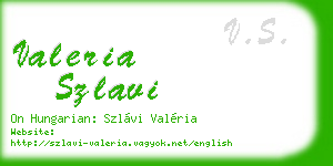 valeria szlavi business card